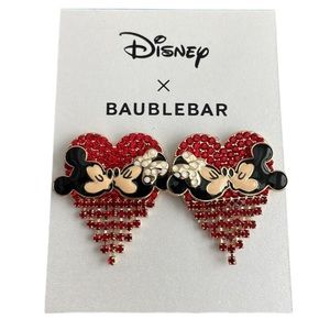 DISNEY x Baublebar Minnie & Mickey Mouse Kissing Red Heart